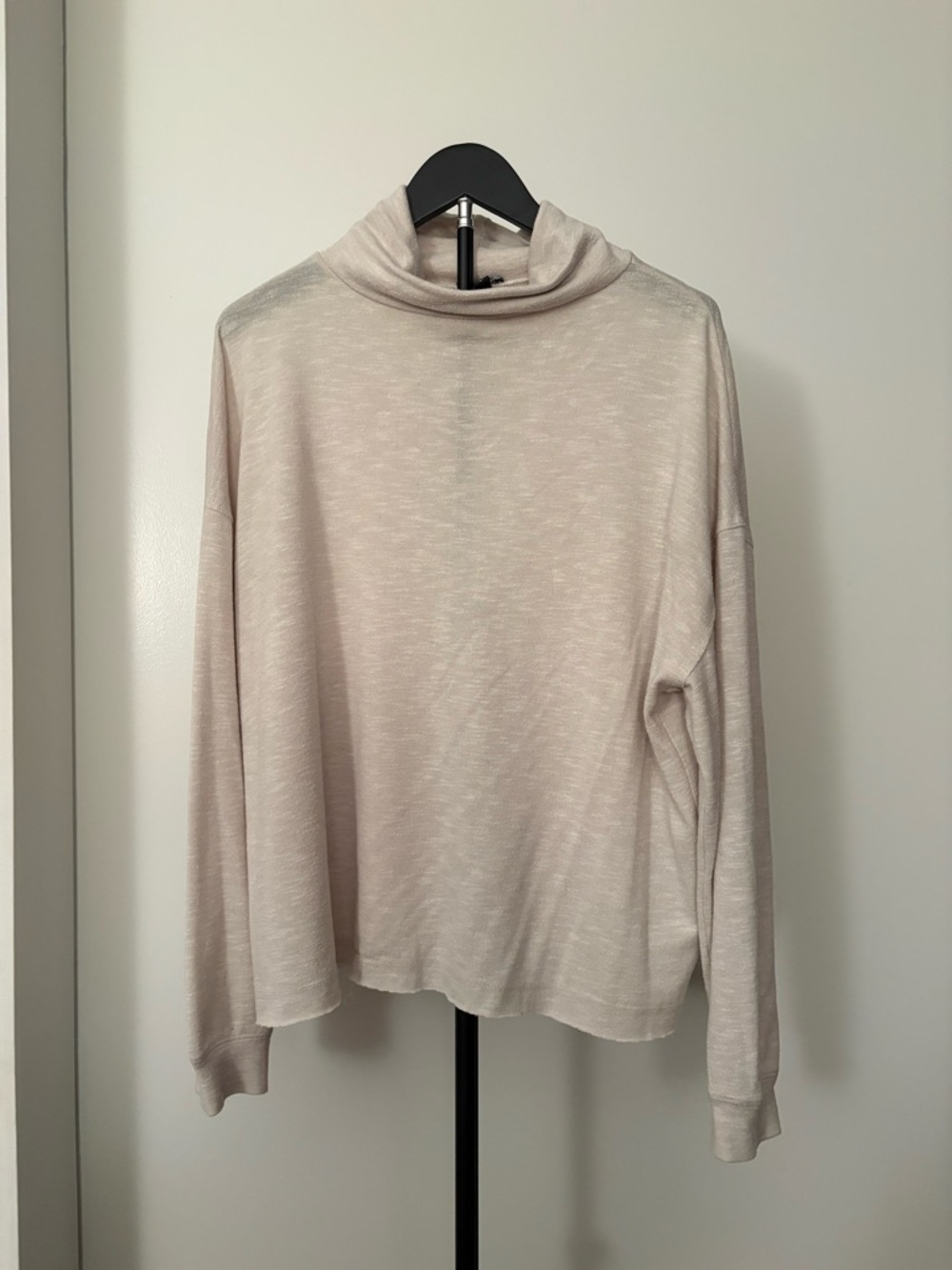 Express Cream Turtleneck Lightweight Sweater